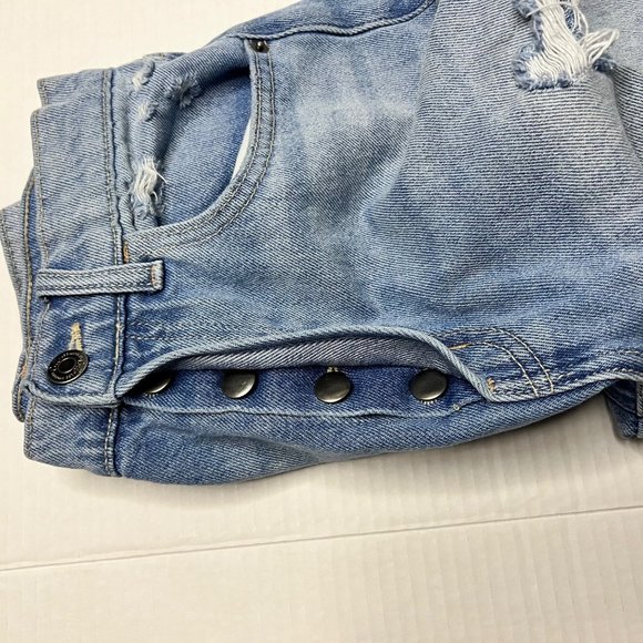 Cello Women's 1 Super High Rise Dad Jeans Button Fly Distressed Denim Y2K Excell - Picture 7 of 15